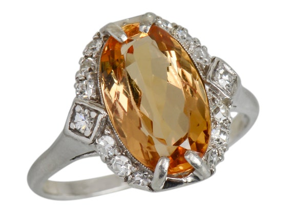 Precious Topaz Diamond Ring MCM Classic Design Pl… - image 8