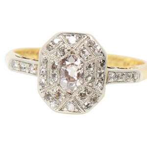 Dated 1922 Six Sided Diamond Engagement Ring
