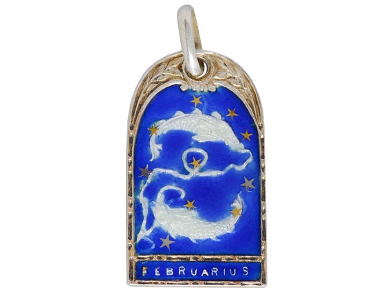 Exceptional Pisces Pendant Enamel Sterling Silver… - image 2