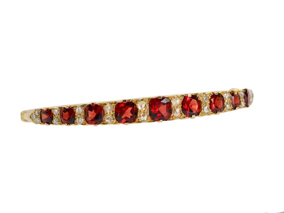 MARKED DOWN!  Edwardian Antique Fine Garnet Rose … - image 2