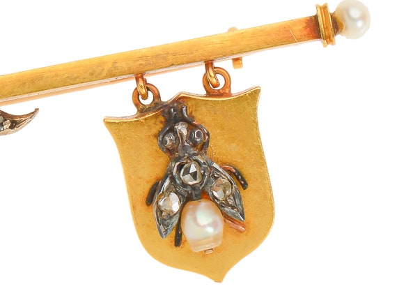 MARKED DOWN! Victorian 1880's Diamond Fly Swingin… - image 3