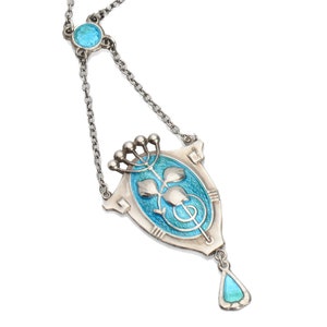 Antiques Atlas - Charles Horner Silver & Enamel Pendant