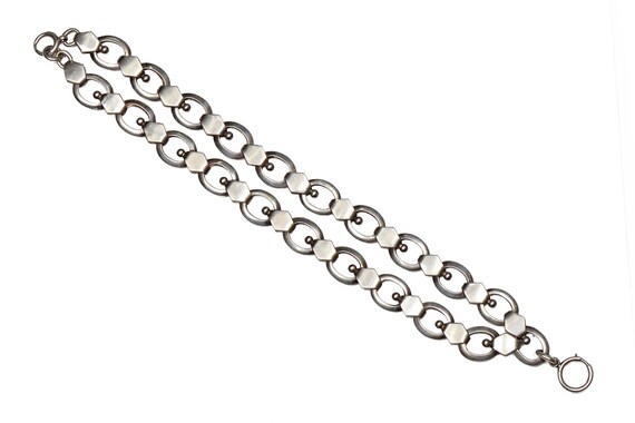 Victorian Sterling Silver Oval Link Book Chain View 3