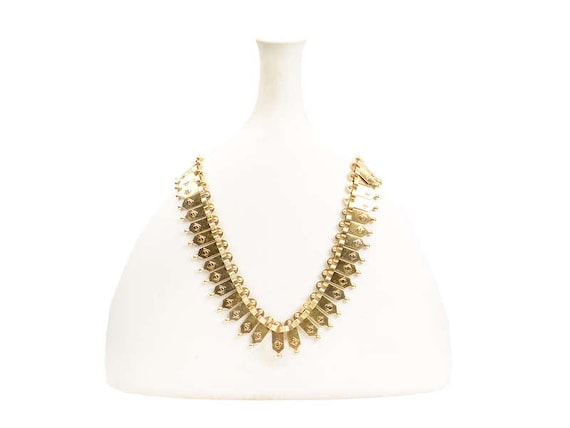 Au Courant - Victorian Gold Fringe Necklace