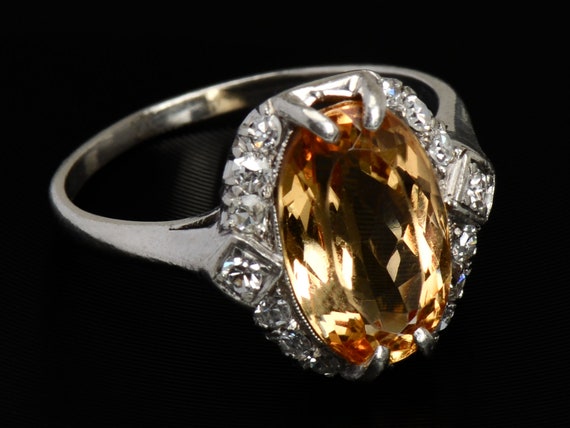 Precious Topaz Diamond Ring MCM Classic Design Pl… - image 3