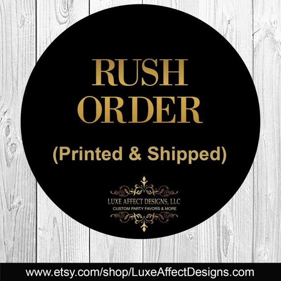 Rush Order, Printed and Shipped Only Il_570xn