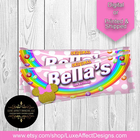Custom Candy Favors, Skittles Favors, Rainbow Candies, Birthday Favors, Party Favors, Goody Bags, Party Favors, Candy Favors Il_570xn