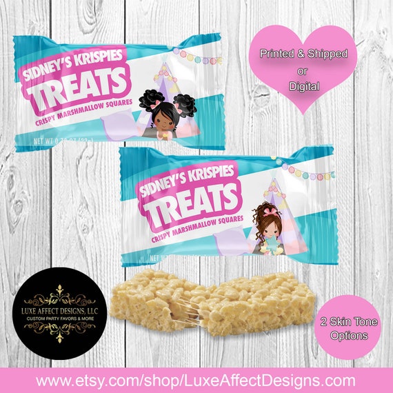Slumber Party Birthday - Slumber Party Rice Krispy Treats - Slumber Party - Krispy Treats - Custom Labels - Rice Krispy Treats Il_570xn