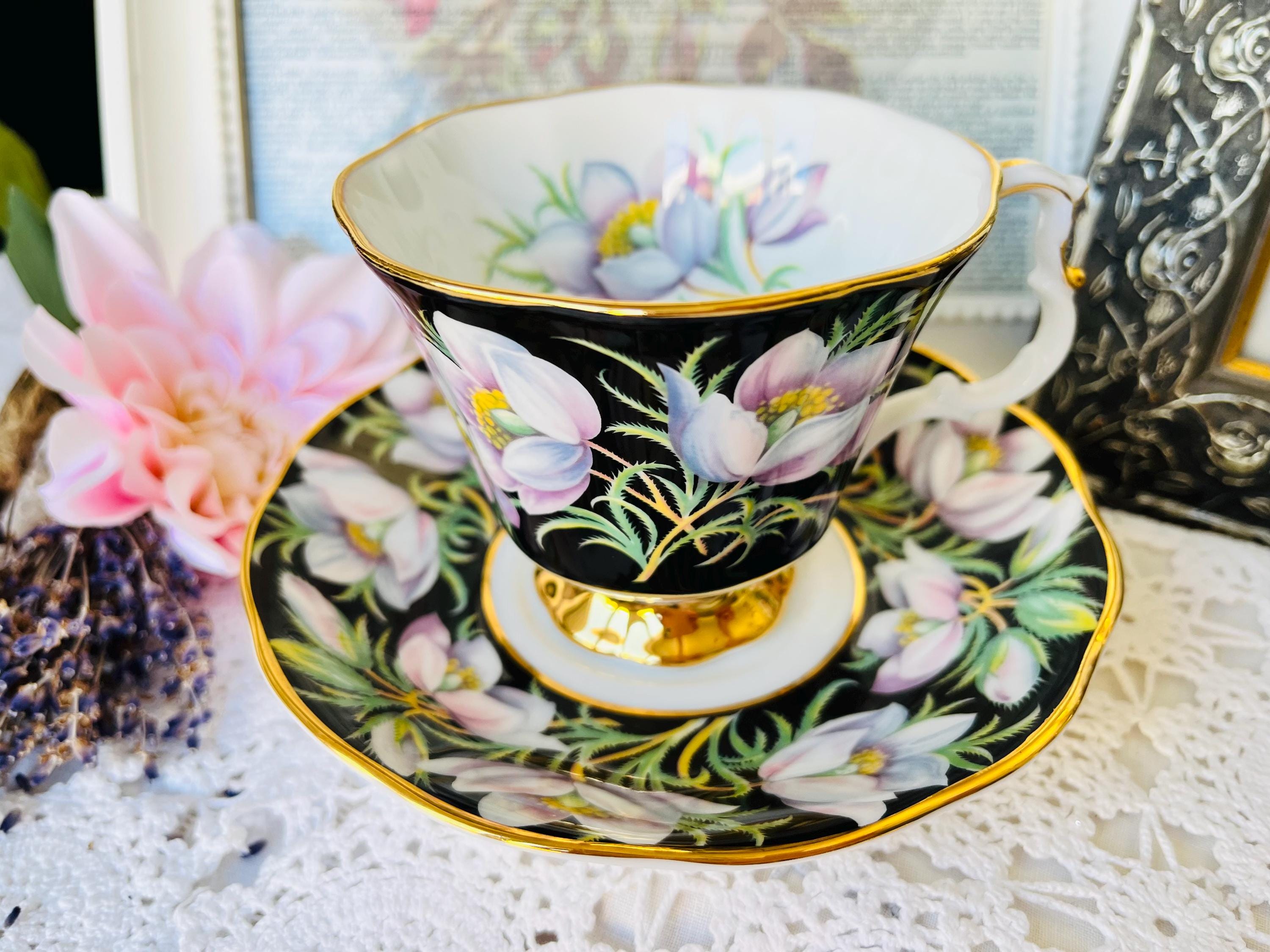 Royal Albert Prairie Crocus Teacup and Saucer, Vintage English