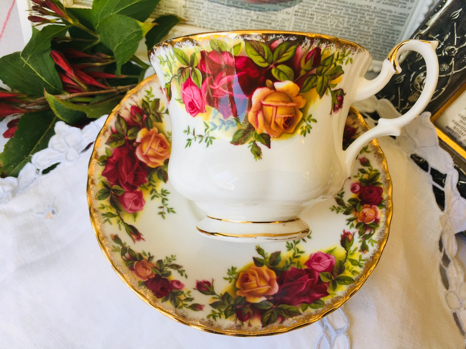 Royal Albert Old Country Roses Teacup and Saucer Vintage Etsy