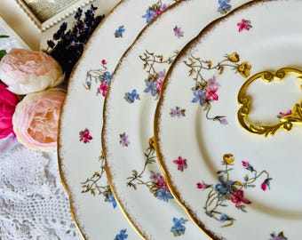 High Tea with Royal Stafford Violets Pompadour 3 Tier Cake Stand, Vintage Cake Plates, Home Decor, Wedding Party Gift, Home Decor