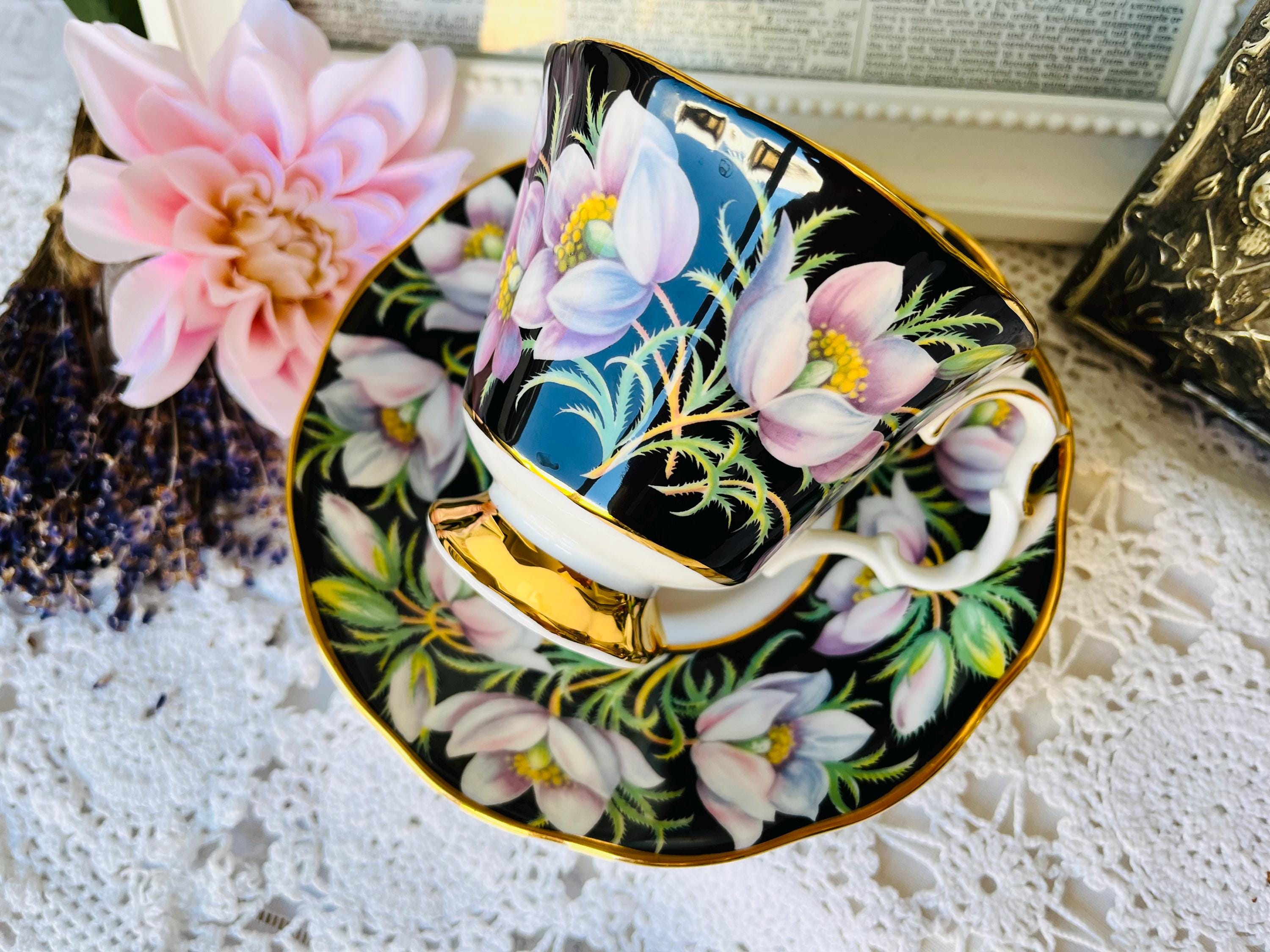 Royal Albert Prairie Crocus Teacup and Saucer, Vintage English