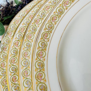 Set of 4 Elite Works Limoges Dinner Plates  Antique French Porcelain