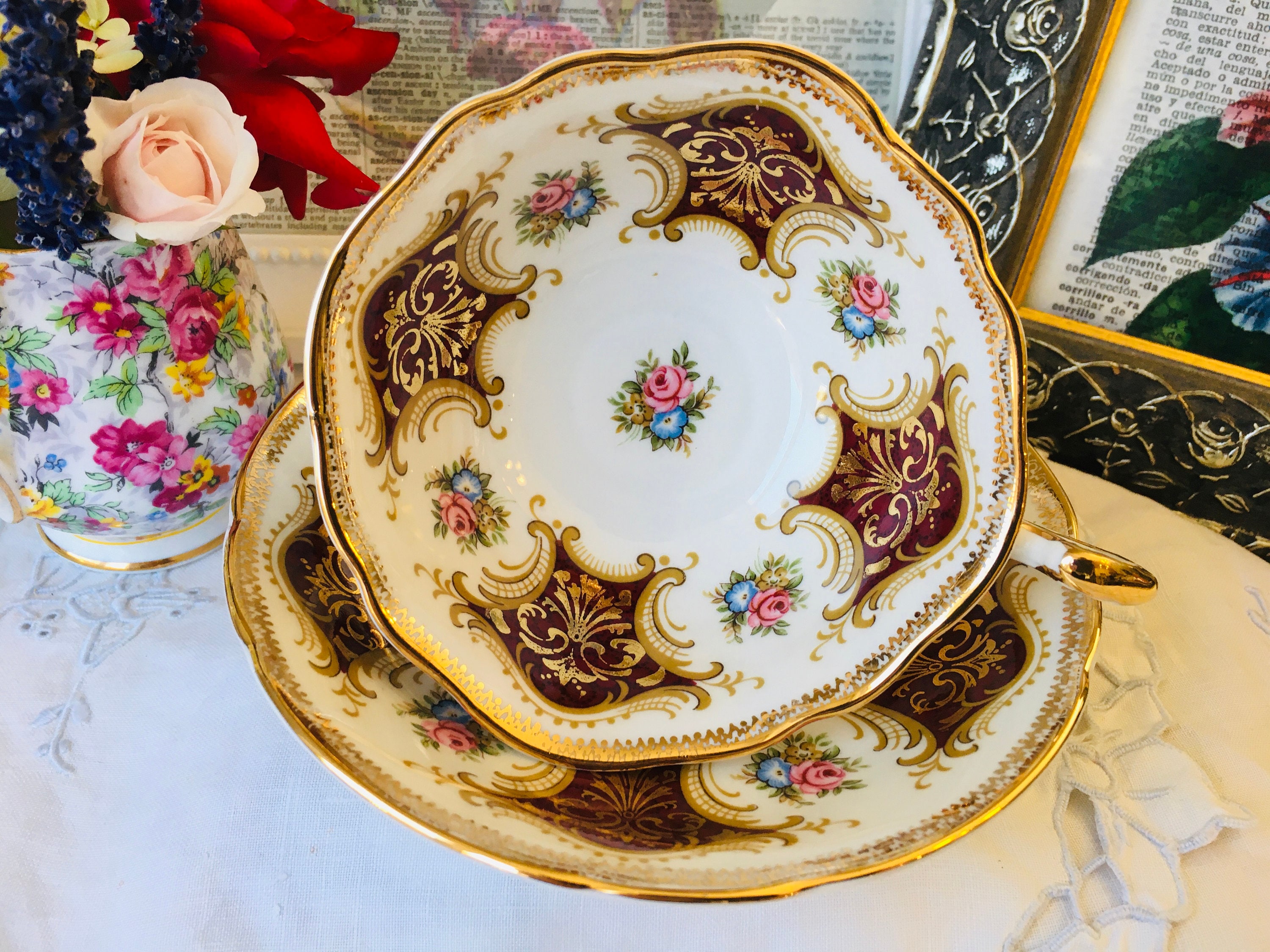Aynsley Camille 怪しい ティーカップ・ソーサー 6ピース