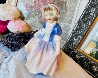 Royal Doulton Dinky Doo HN1678, Vintage Home Decor, Mid-Century Modern Collectible in Pretty Pinks and Blues, Porcelain Collector Gift