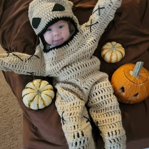 Oogie Boogie Baby Costume ,Oogie Boogie Baby Outfits ,Newborn Halloween ,Baby Costume ,Nightmare Before Christmas ,Halloween Costume /baby . image 6