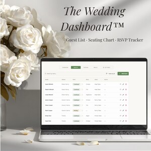 Wedding Guest List & RSVP Tracker | Digital Download | Seating Chart | No Spreadsheet | Opens in Browser