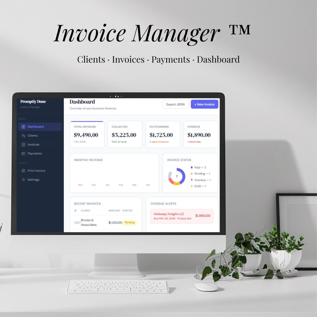 Interactive Client & Invoice Dashboard | Small Business CRM | Payment ...