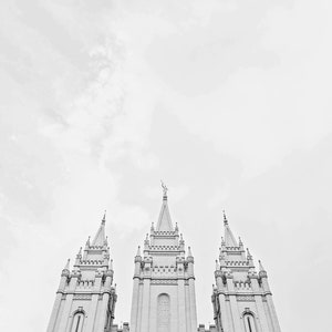Salt Lake City Utah Temple B&W