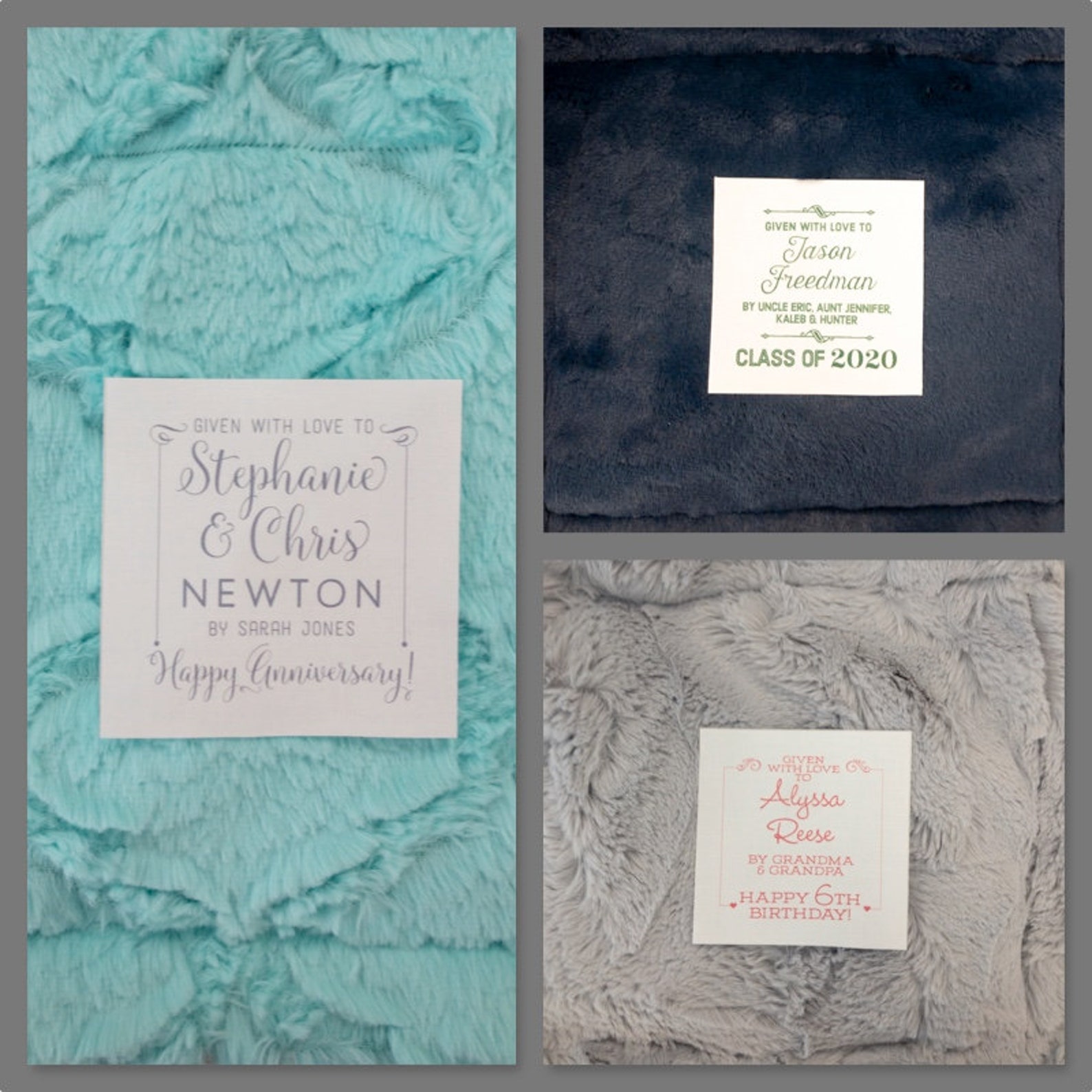 Custom Personalized Blanket Label Etsy