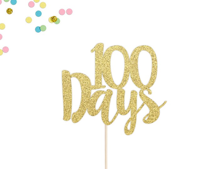 100 days cake topper