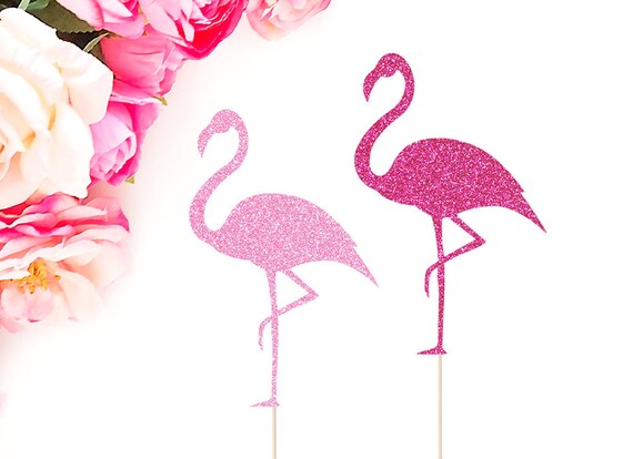 Flamingo Cake Topper Flamingo Party Cake Topper Wedding | Etsy