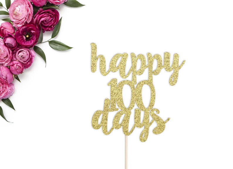 100 days cake topper