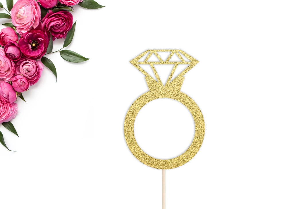 Diamond Ring Cake Topper Bridal Shower Cake Topper Etsy