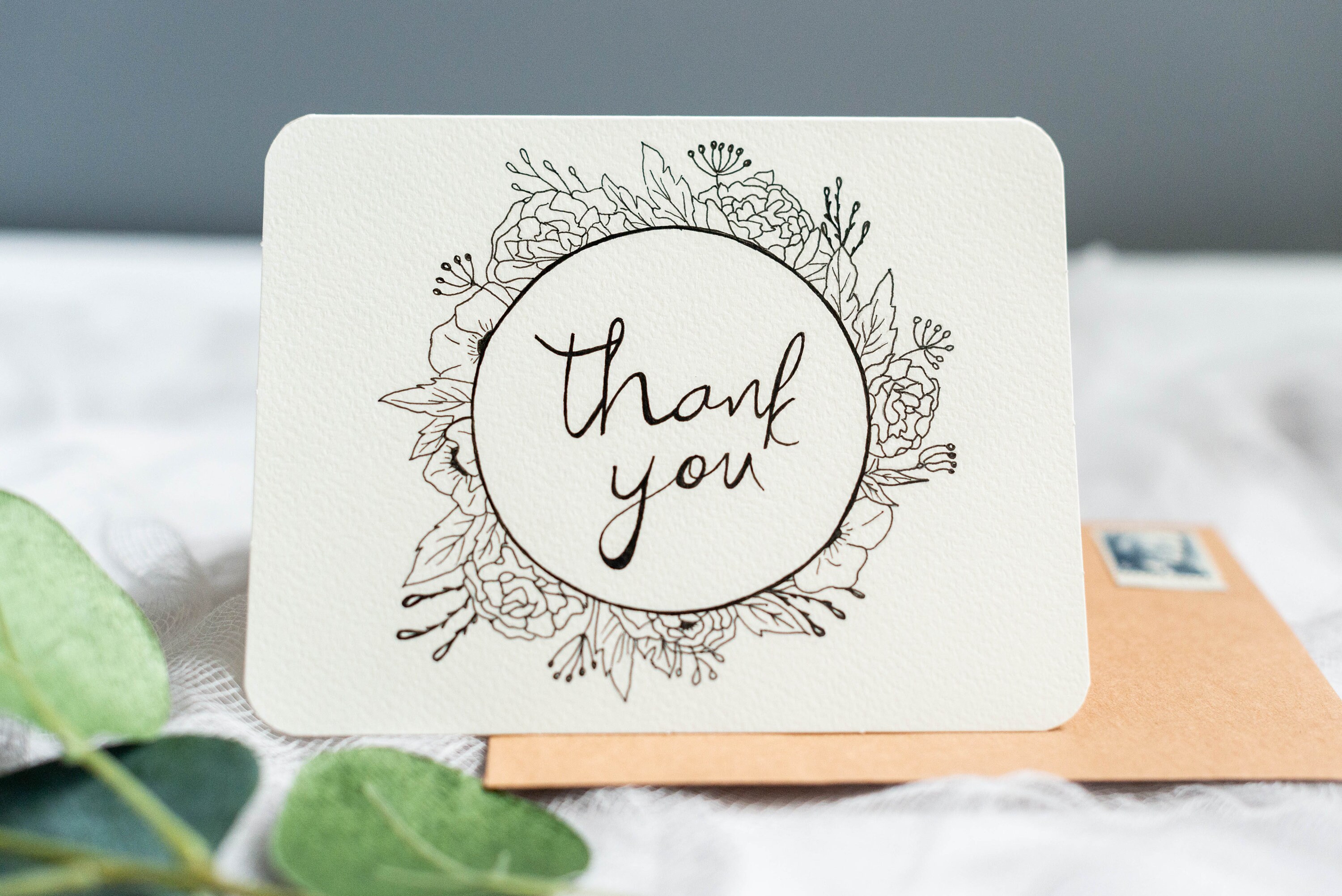 Handmade A2 Thank You Greeting Card With Envelope - Etsy