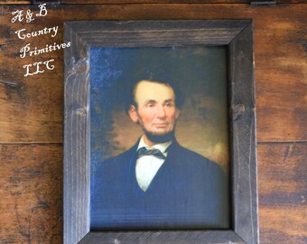 Abe Lincoln Painting Etsy