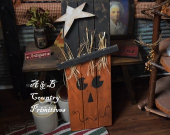 Large Primitive Snowman Hanging Rustic Snowman Decor Country Etsy