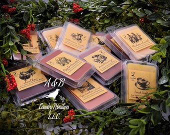 Extra Scented Wax Melts in 3 oz Clamshell, Strong Scented Wax Melts, Long Lasting Scent, Bakery Scents, Spring Summer Fall Winter Fragrances