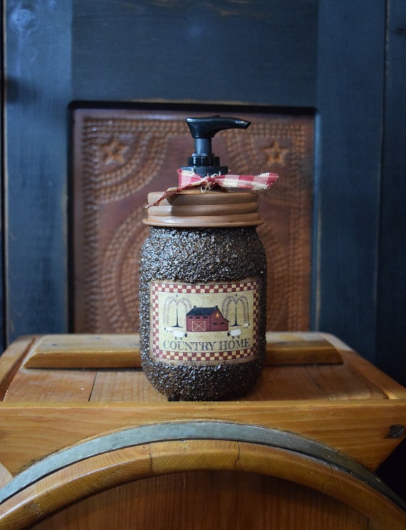 Grubby Soap And Lotion Dispenser Country House Salt Box Etsy