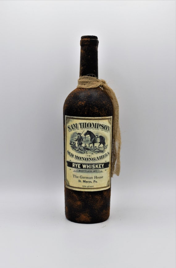 Sam Thompson Oude Monongahela Rye Whiskey Bottle - Etsy België