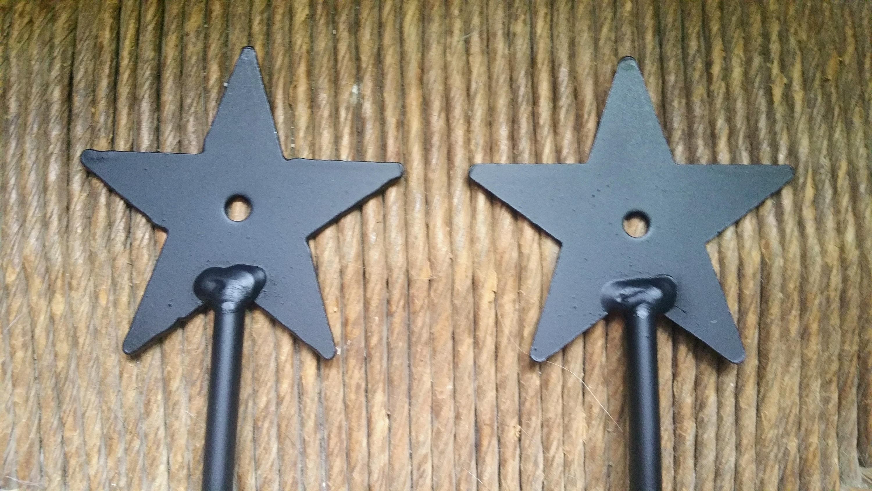 Pair of Wrought Iron Star Candle Holders Wrought Iron Etsy