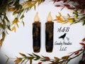 Grubby Black Wax Dipped Flameless Taper Candles with Timer: Primitive Home Decor