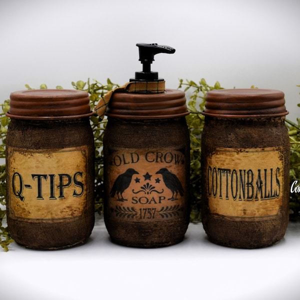 Primitive Bathroom Decor Etsy