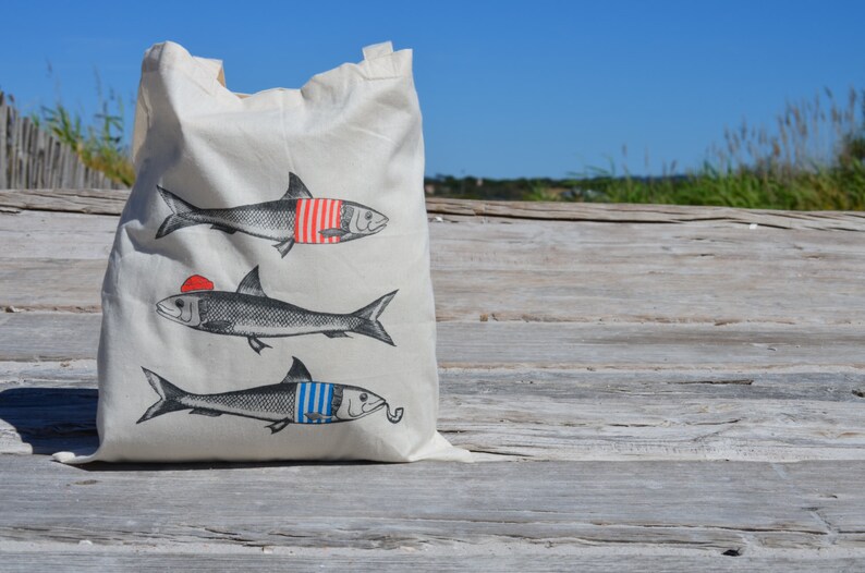 Off-white bag tote bag Sardines /& cotton Co.
