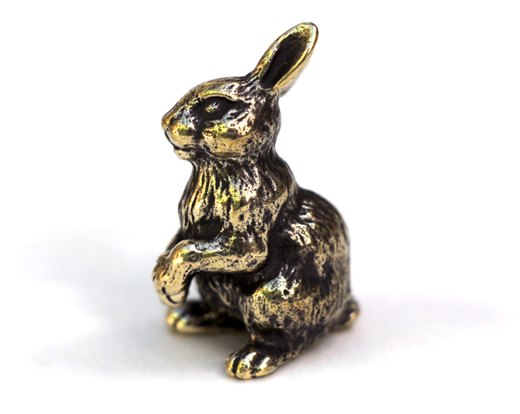 Bronze Rabbit Bronze miniature statuette Metal figurine Gift | Etsy