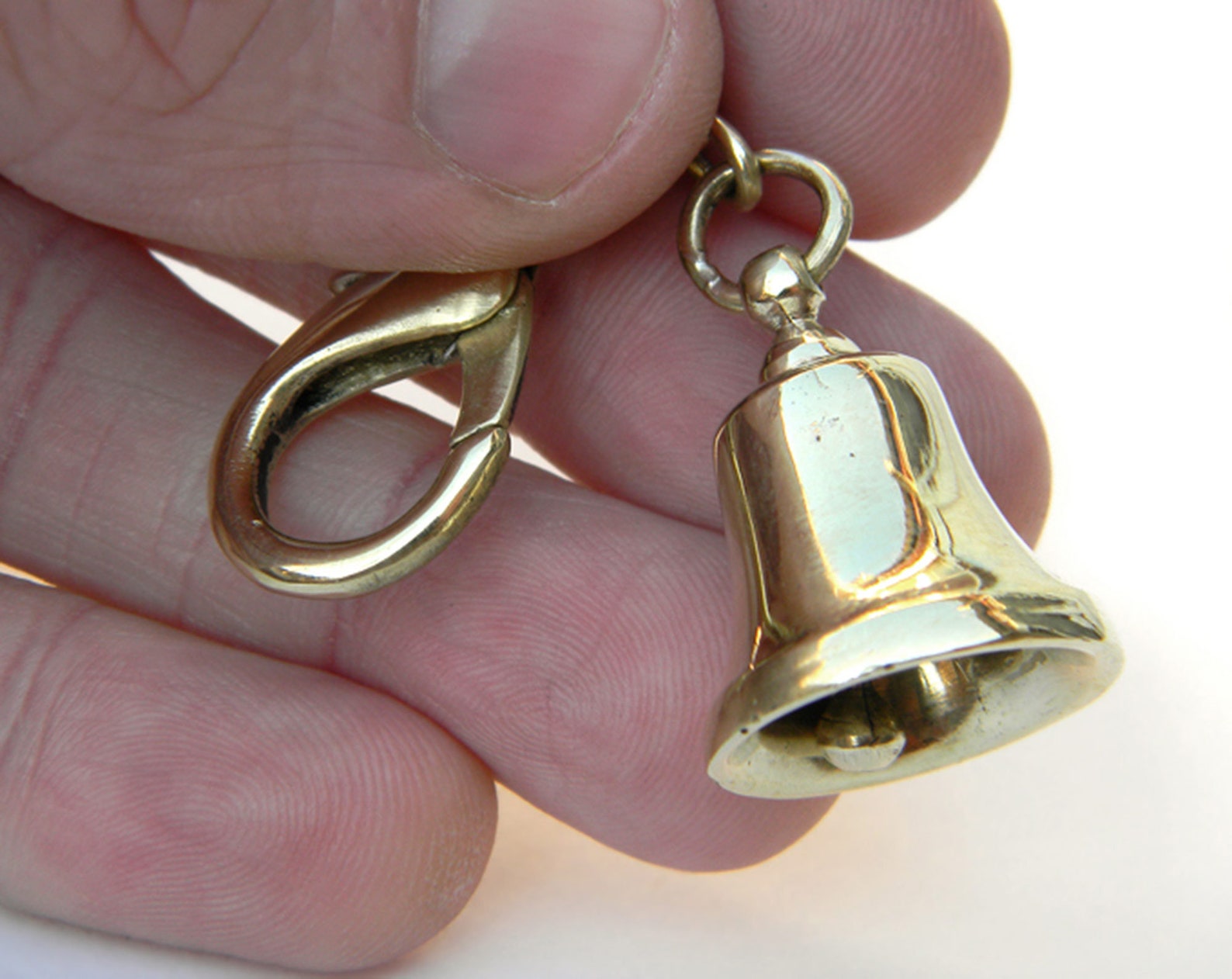 Bronze bell keychain Small bell Bell keyring Mini bell Bronze Etsy