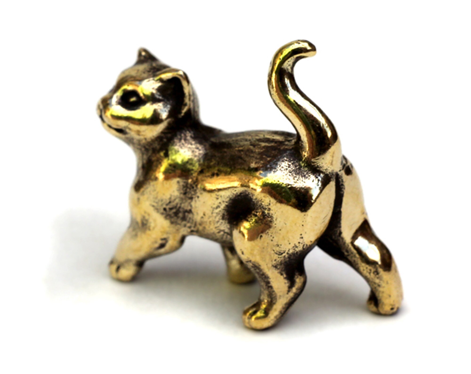 Bronze cat 4 Bronze miniature statuette Metal figurine Gift Etsy