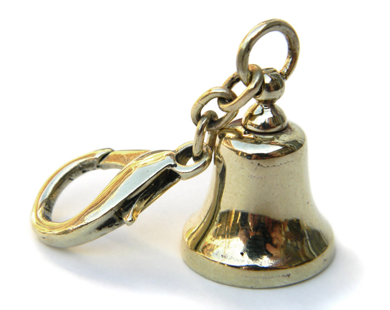Bronze bell keychain Small bell Bell keyring Mini bell Bronze Etsy