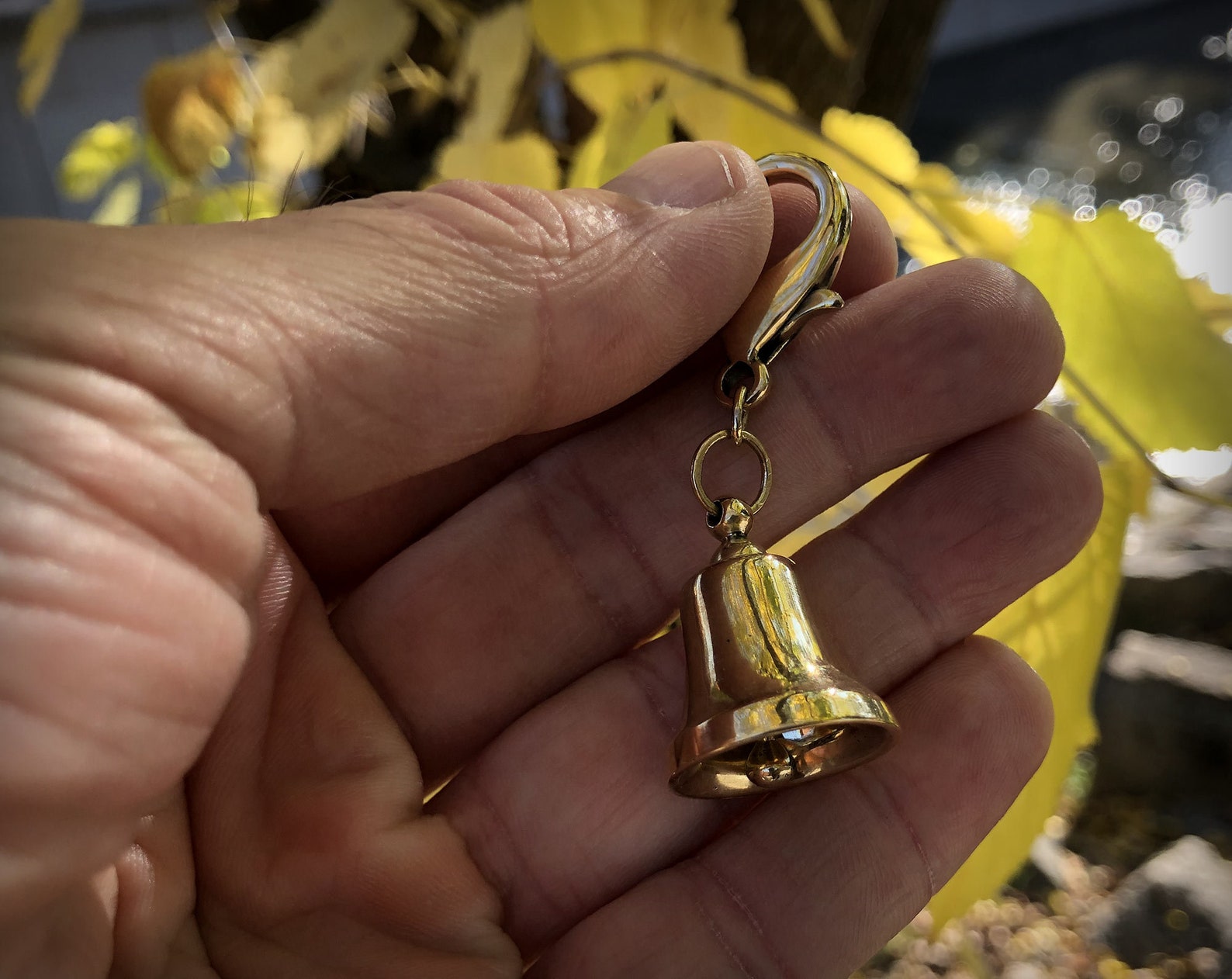 Bronze bell keychain Small bell Bell keyring Mini bell Bronze Etsy