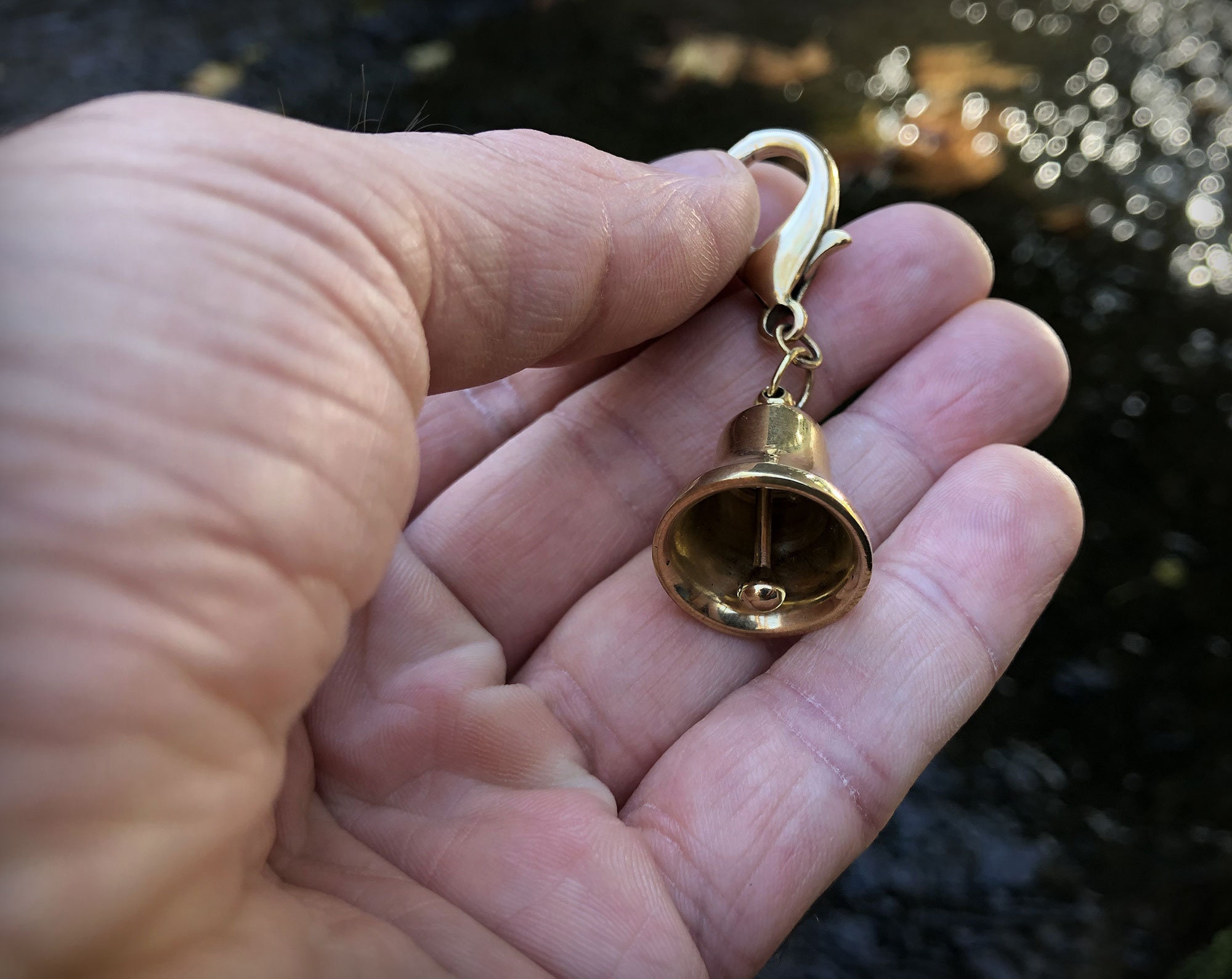 Bronze bell keychain Small bell Bell keyring Mini bell Bronze Etsy