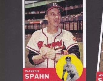 1963 novelty  WARREN SPAHN Milwaukee Braves