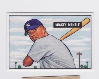 1951 novelty card Mickey Mantle RC