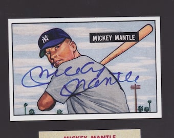 Autographed MICKEY MANTLE Rookie 1951   novelty