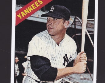 Mickey Mantle left  handed 1966 2nd deck seats background different look closely