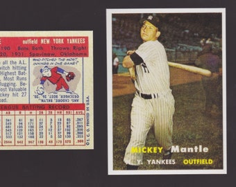 1957  MICKEY MANTLE Card novelty