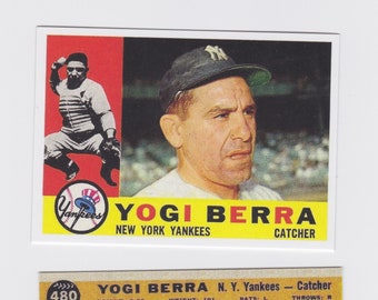 1960 YOGI BERRA  cards/reprints Yankees catcher Lovable Yogi just like original